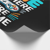 私はここにシャツの男性の女性の子供Vに私のゲームを一時停止 ラッピングペーパー (角)