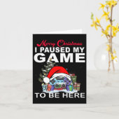 私はここにメリークリスマスの初演のためにゲームを中断した カード (黄色い花)