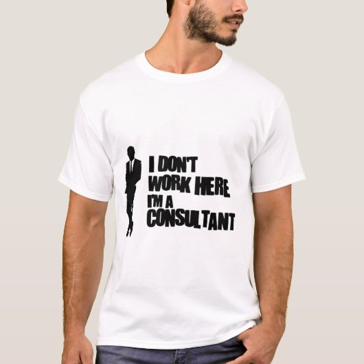 私はここに働きません Tシャツ (正面)