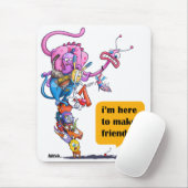 私はここに友人を作ることいます! マウスパッド (マウス)