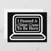 私はここに居るトルコ劇を一休みした ポストカード (正面/裏面)