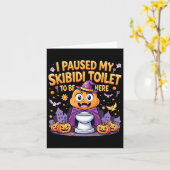 私はここに来るためにスキピディのトイレを一時停止おもしろいした カード (黄色い花)