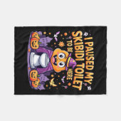 私はここに来るためにスキピディのトイレを一時停止おもしろいした フリースブランケット (正面(横))