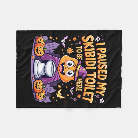 私はここに来るためにスキピディのトイレを一時停止おもしろいした フリースブランケット (正面(横))