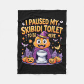 私はここに来るためにスキピディのトイレを一時停止おもしろいした フリースブランケット (正面)
