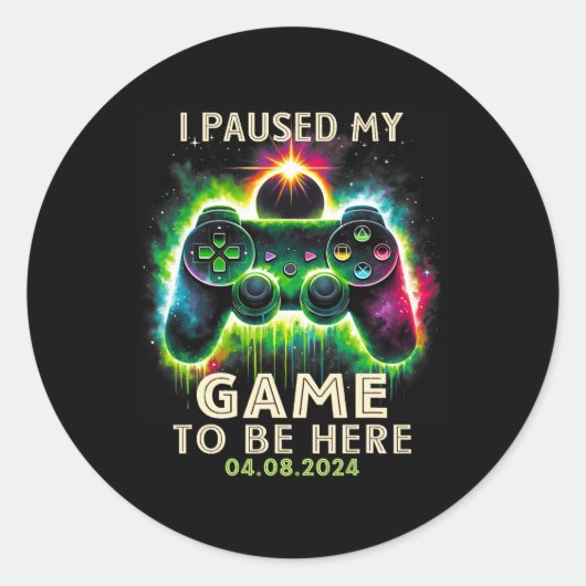 私はここに来るために私のゲームを一時停止太陽の20 ラウンドシール (正面)