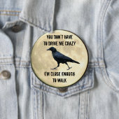 私はここに満月からの熱狂するに歩くできます 缶バッジ (インサイチュ)