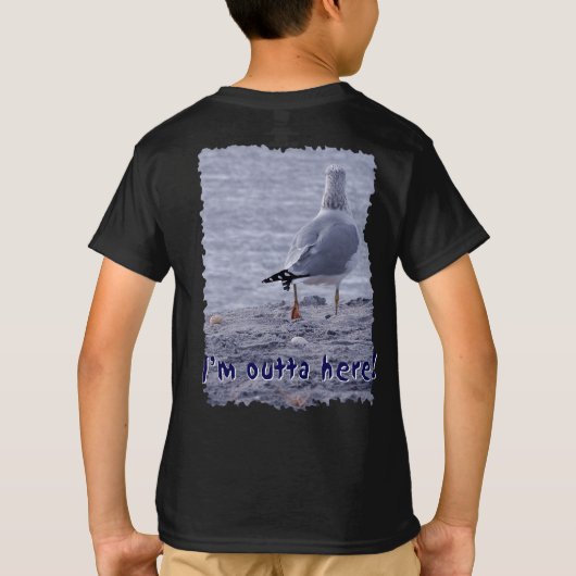 私はここにouttaいます! tシャツ (裏面)