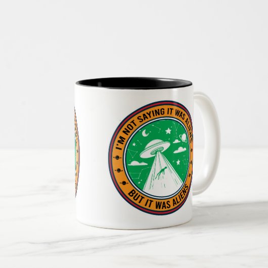 私はことわざじゃなくエイリアンだ ツートーンマグカップ (正面右)