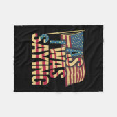 私はことわざだった – Trump Mega 2024 Epic American Fl フリースブランケット (正面(横))