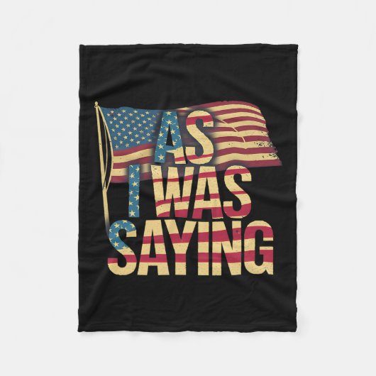 私はことわざだった – Trump Mega 2024 Epic American Fl フリースブランケット (正面)