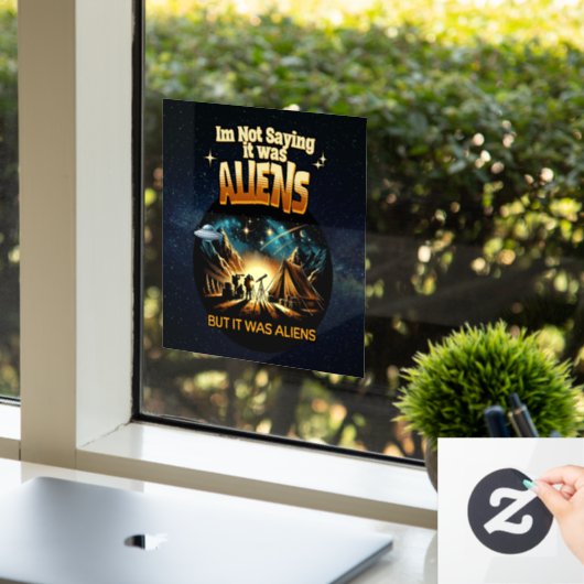 私はことわざではないエイリアンだったが、エイリアン ウィンドウサイン (オフィス)