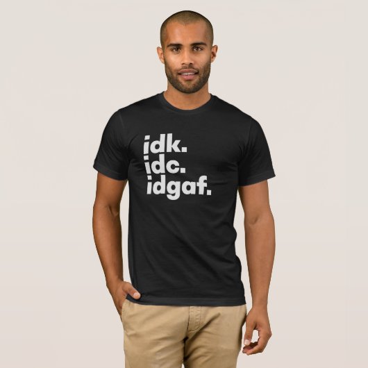 私はことわざの隠しおもしろいメッセージを知らない Tシャツ (正面フル)