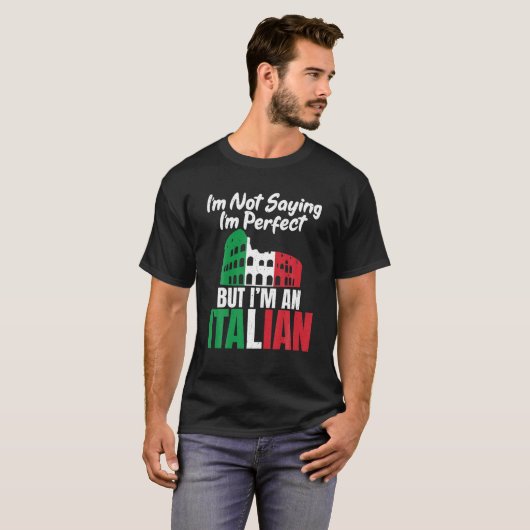 私はことわざは完璧ではなイタリアンいおもしろい Tシャツ (正面フル)