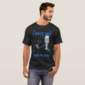 私はことわざ私はあなたが嫌いおもしろい嫌い黒Ca Tシャツ (正面フル)