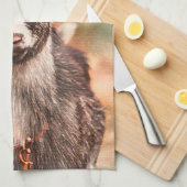 私はこのかわいいおもしろい納屋周囲の庭 キッチンタオル (四つ折り)