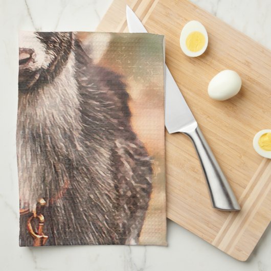 私はこのかわいいおもしろい納屋周囲の庭 キッチンタオル (四つ折り)