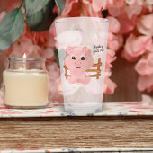 私はこのかわいいピンクの豚のように目が覚めた タンブラーグラス