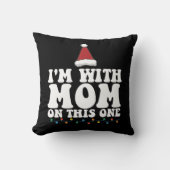 私はこのクリスマスの家族のマッチングで母と一緒にいる クッション (正面)