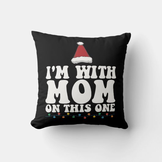 私はこのクリスマスの家族のマッチングで母と一緒にいる クッション (正面)