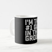 私はこのグループのナンバーワンおもしろい コーヒーマグカップ (正面左)