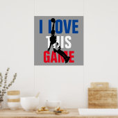 私はこのゲームバスケットボールが大好やる気を起こさせるき ポスター (キッチン)