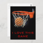 私はこのゲームバスケットボールポストカードが大好き ポストカード (正面/裏面)