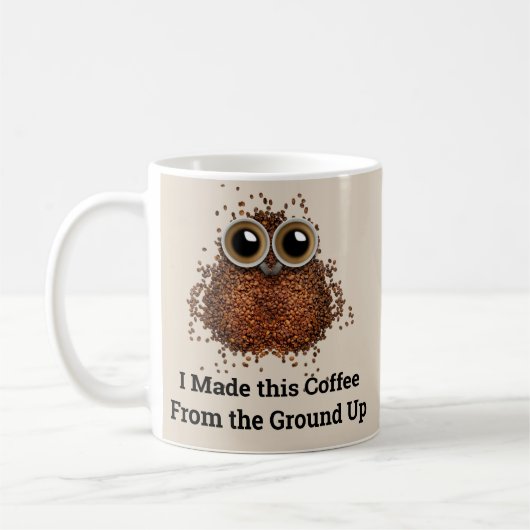 私はこのコーヒーを地面から作った コーヒーマグカップ (左)