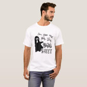 私はこのシートの怠惰なハロウィーンの幽霊には古すぎる Tシャツ (正面フル)