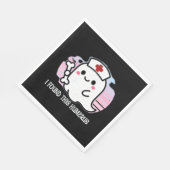 私はこのハメロス面白いハロウィーンナース幽霊Bを見つけた スタンダードランチョンナプキン (角)