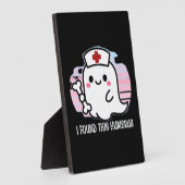 私はこのハメロス面白いハロウィーンナース幽霊Bを見つけた フォトプラーク (側面)