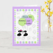 私はこのバースデー・カードが遅いことを知っています カード (黄色い花)