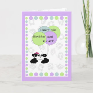 私はこのバースデー・カードが遅いことを知っています カード