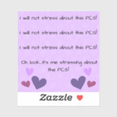 私はこのパソコンについてストレスしない シール (シート)