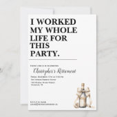 私はこのパーティーのために一生働いた 招待状 (正面)