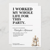 私はこのパーティーのために一生働いた 招待状 (正面/裏面)