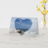 私はこのビーチを愛します; 幸せな母の日 カード (黄色い花)