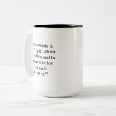 私はこのマグのように起きた | ヘアおもしろい引用文 ツートーンマグカップ (正面左)