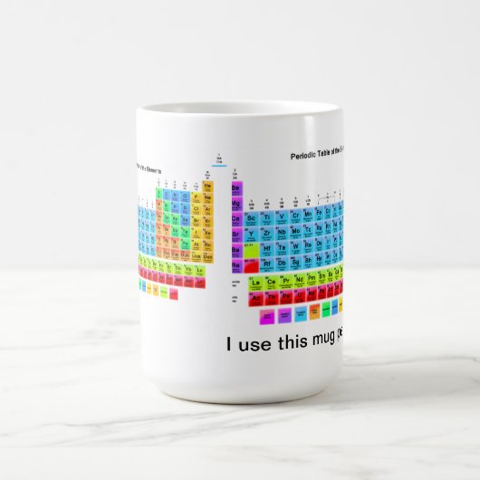 私はこのマグを周期的に使用します コーヒーマグカップ (中央)