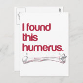 私はこの上腕骨を見つけた ポストカード (正面/裏面)