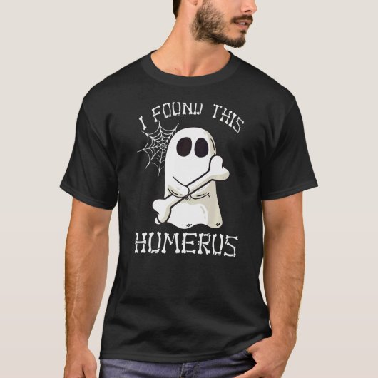 私はこの上腕骨幽霊ハッピーハローウィン Tシャツ (正面)
