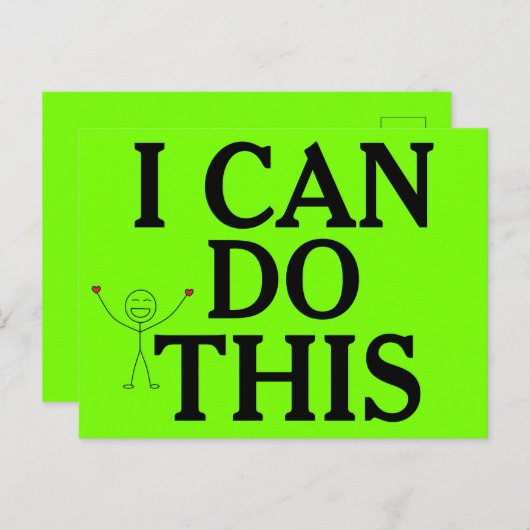 私はこの勇気付けられるの言葉を前向きできる ポストカード (正面/裏面)