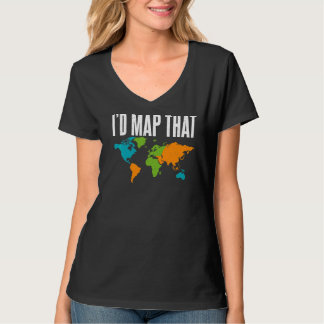 私はこの地理学者の地図を先生する Tシャツ