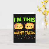 私はこの多くのタコス第2誕生日Twosday Cinco カード (黄色い花)