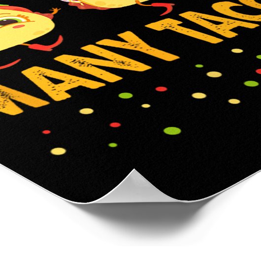 私はこの多くのタコス第2誕生日Twosday Cinco ポスター (角)