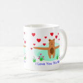 私はこの多くのマグ愛します コーヒーマグカップ (正面右)