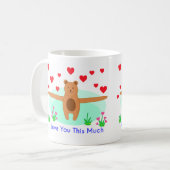 私はこの多くのマグ愛します コーヒーマグカップ (正面左)