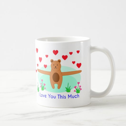 私はこの多くのマグ愛します コーヒーマグカップ (右)