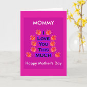 私はこの多くの母の日のギフトPurpleBk2愛します カード (黄色い花)