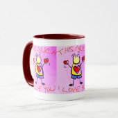 私はこの多くの(1)愛します マグカップ (正面左)